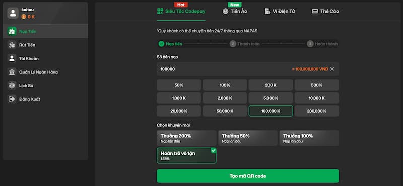 Trang chủ 5 Thanh toán nạp rút vic88 nhanh chóng