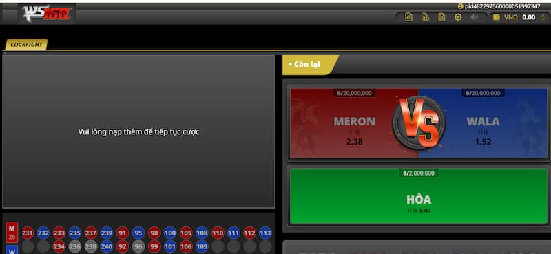 Đá gà 2 WS168 đá gà